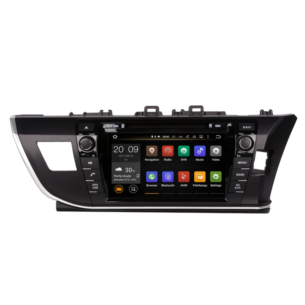 Android 8.0 Octa Core 4GB+32GB Car PC GPS Navi Head Unit For Toyota Corolla 2013- Right Hand Driving Radio Stereo DVD Player | Автомобили