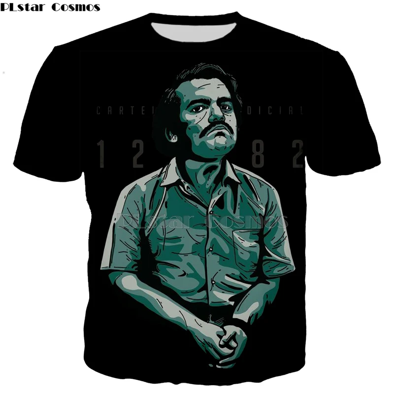 PLstar Cosmos Narcos Pablo Escobar Narcos bullet черные толстовки мафия хип-хоп мужские футболки Harajuku Streetwear-6