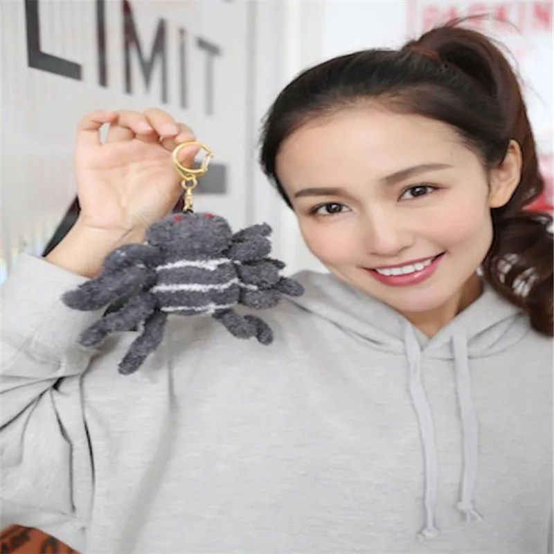 Creative Cartoon Spider Keychain Plush Personality plush toys keychain ladies car bag Christmas birthday gift | Игрушки и хобби