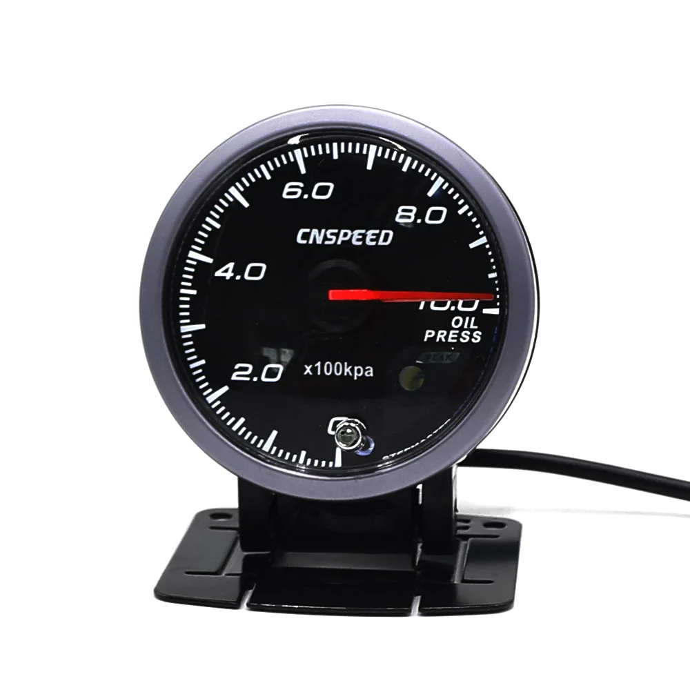 Oil pressure gauge CNSPEED 2,5 дюймов 60 мм турбонаддув датчик температуры воды датчик давления масла выхлопного напряжения гоночный автомобиль YC101347 - Цвет: Oil pressure gauge
