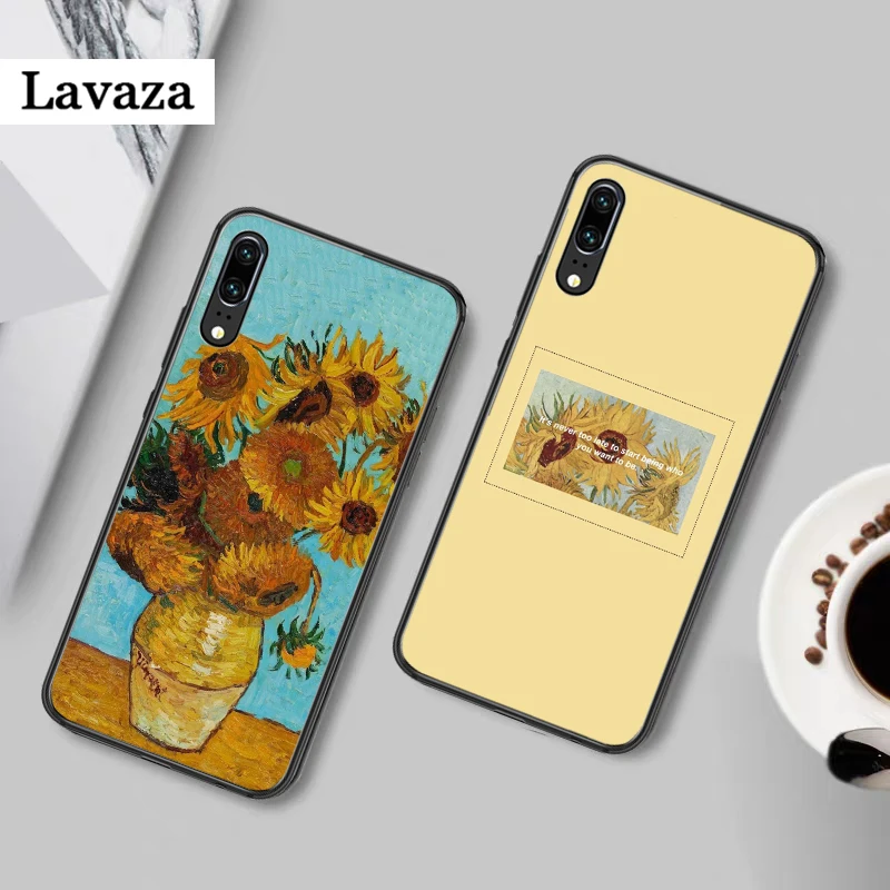 Силиконовый чехол с рисунком Ван Гога для huawei P8 Lite P9 Mimi P10 P20 Pro P Smart Z P30