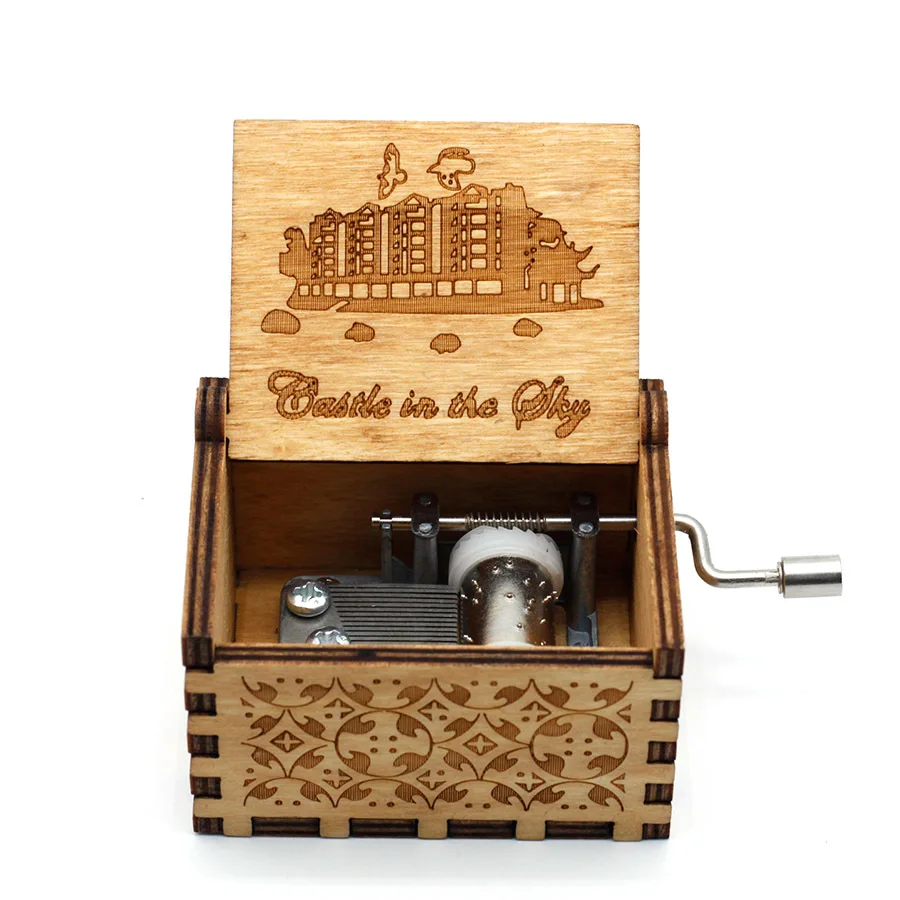 2018Hand Cranked Music Box Lord of the Rings Game Of Thrones Star Wars A Birthday Christmas Gift In Stock Wholesale - Цвет: CASTLE IN THE SKY