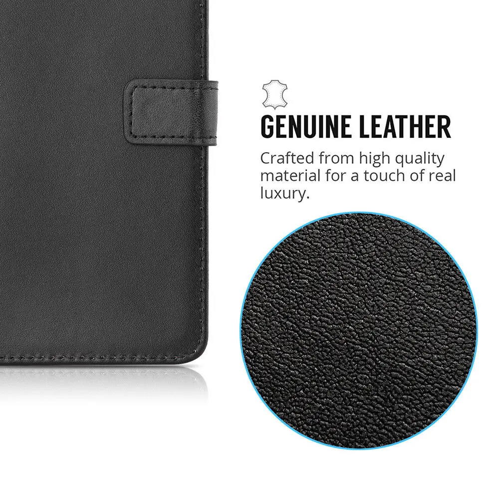 Чехол книжка из натуральной кожи с отделением для карт Samsung Galaxy S9 Plus S10 S8 S20|cover for