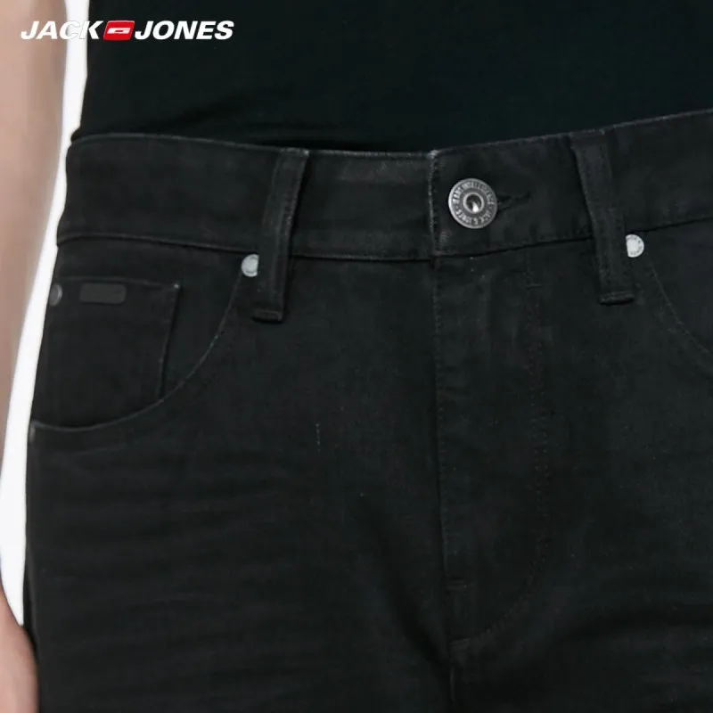 Мужские прямые джинсы JackJones свободные укороченные черные Мужская одежда J |