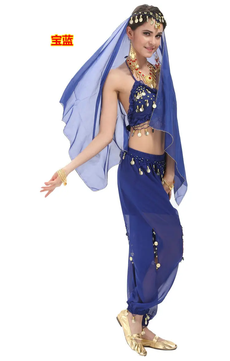 3 шт./компл. костюм для танца живота взрослых Болливуда индийское платье триба