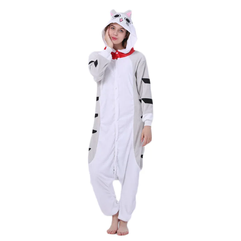 Kigurumi Chis Cat домашняя пижама Свободные Комбинезоны для взрослых в виде животных