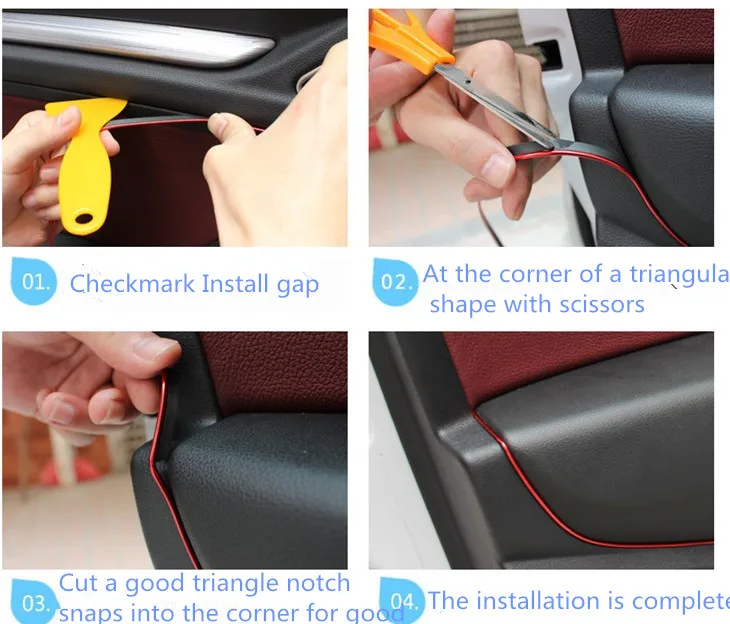 5 м/лот универсальные полосы для самостоятельного формования планки стикер