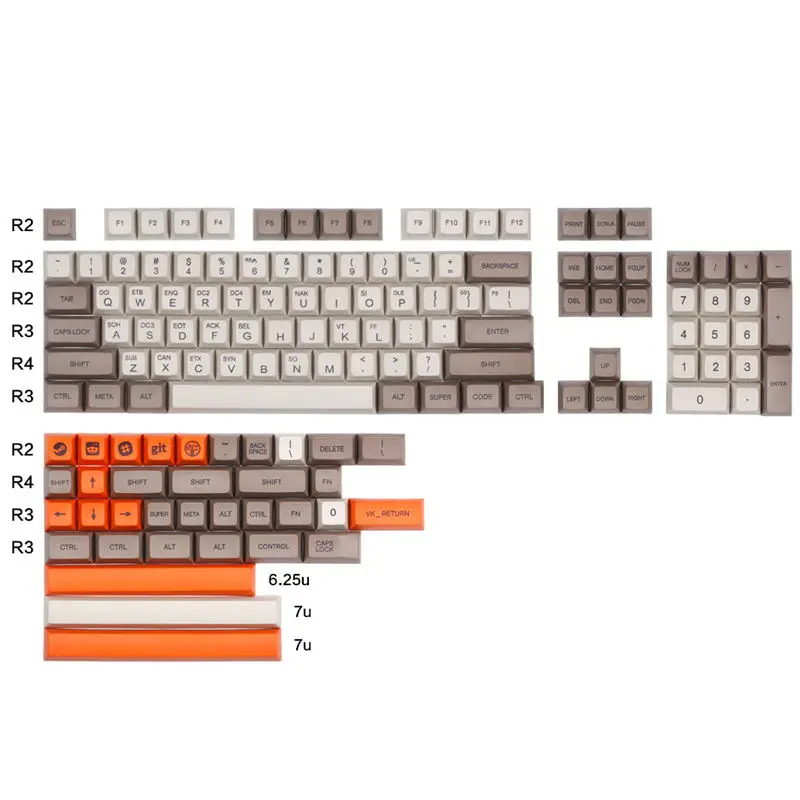 PBT Sa контрольный код keycaps набор sa профиль краситель Sub Keycap Толстая пластиковая