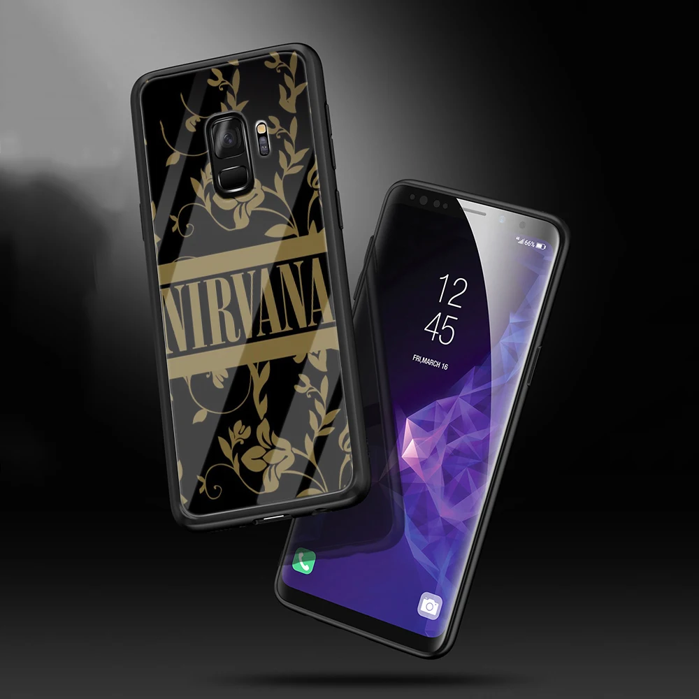 Lavaza группа Нирвана Мягкий чехол из закаленного стекла для samsung Galaxy Note 8 9 A30 A50 A70 S8 S9 S10 Plus