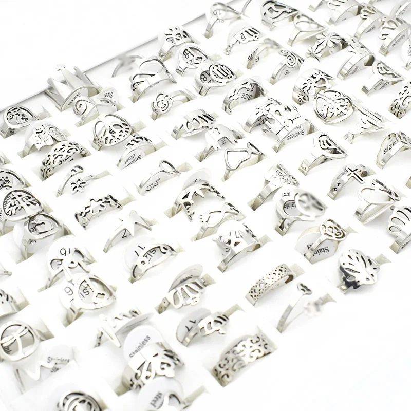 Оптовая продажа: 20 шт. новое кольцо одну коробку для женщин нержавеющая сталь