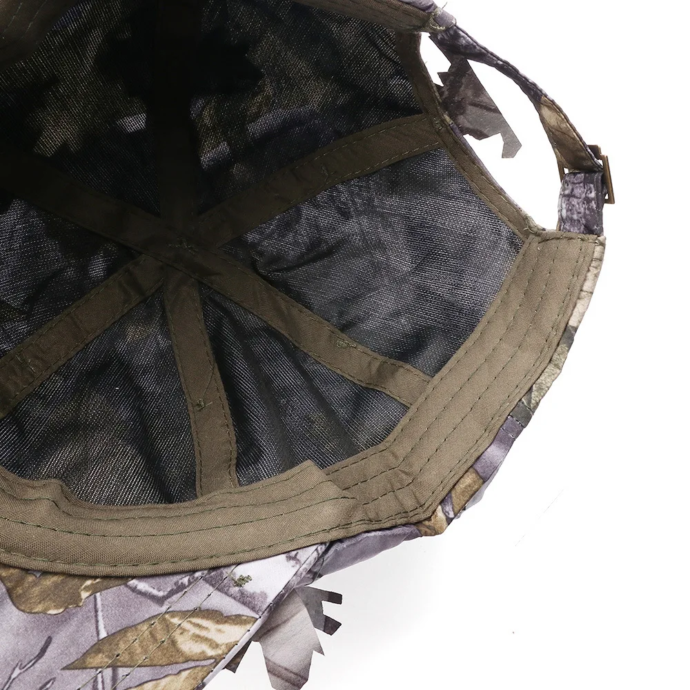 Новые Регулируемые тактические альпинистские 3D камуфляжные шапки для спорта на открытом воздухе Рыбацкая шляпа мужские охотничьи шапки для кемпинга кленовый лист козырек шапки