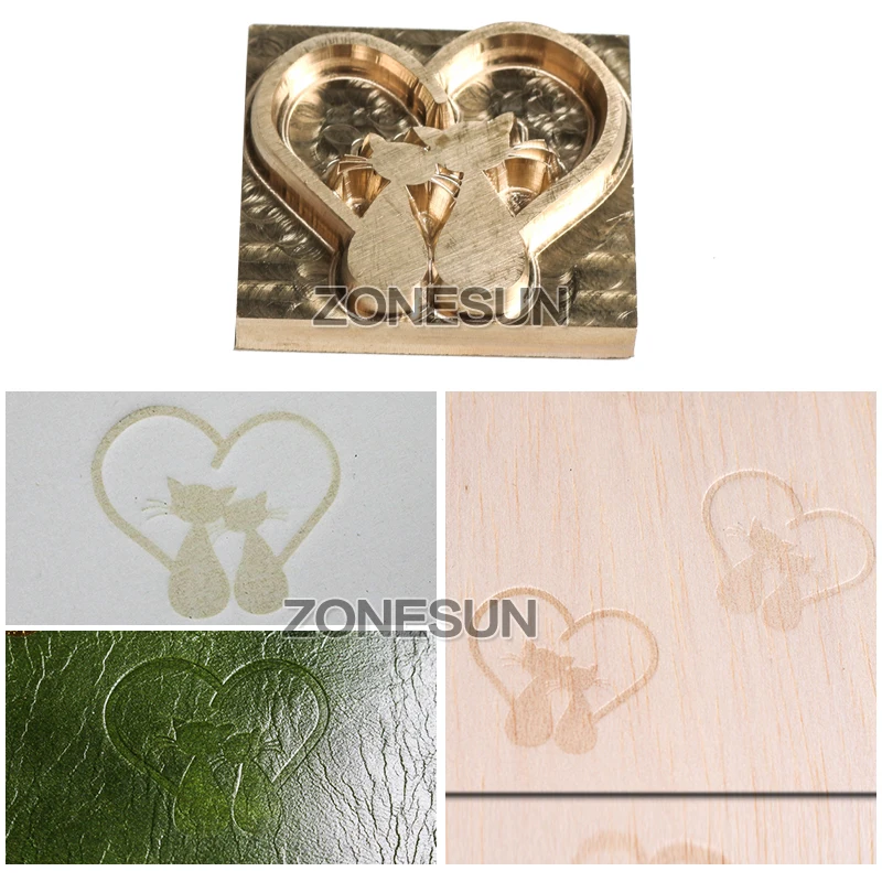 ZONESUN латунная медная штамповочная машина, штамповочная форма для кожи, штамповочная форма для тиснения, латунная медная форма, кожаная бронзовая штамповочная форма