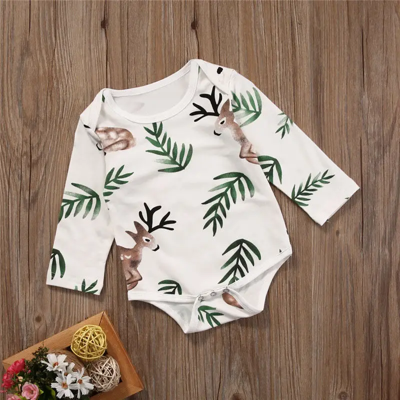 2018 Модный хлопковый цельный комбинезон для новорожденных и маленьких девочек