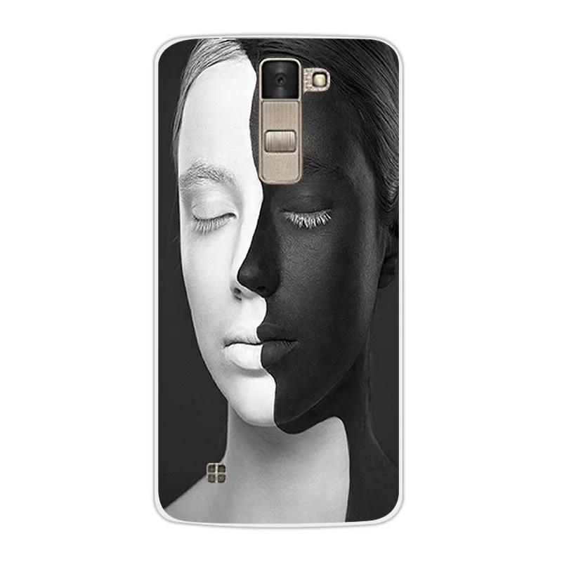Роскошный мягкий чехол из ТПУ для LG K8 Lte K350 K350E K350N B & W дизайн 5 0 дюйма прозрачный