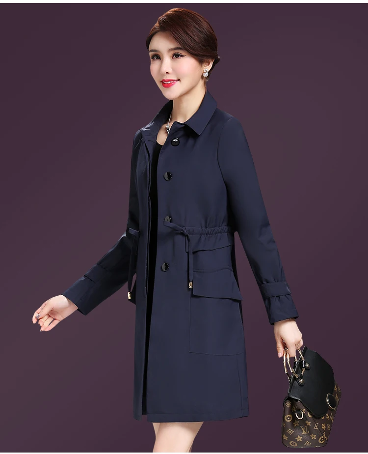 Autumn Korean Version Women Windbreaker New Style Winter Pure Color Xxxxl Designs Female Work Wear Simple Fashion Slim Coat | Женская