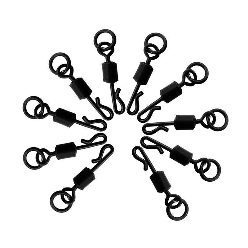

20pcs/lot 4# Q-Shaped Quick Change Swivels For Carp Fishing Terminal Tackle New