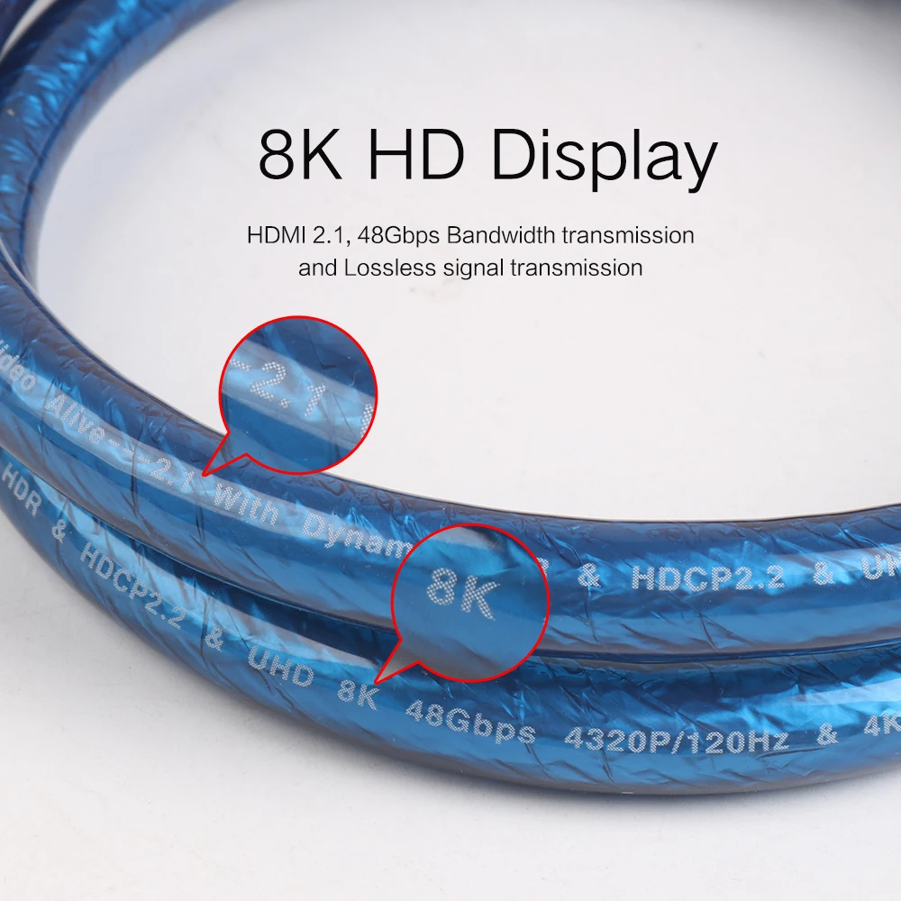 Moshou 8K HDMI совместимый кабель 2 1 UHD @ 60Hz HDR RGB 4:4:4 48 Гбит/с HDCP2.2 для разветвителя