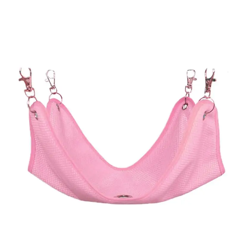 Розовый 1/Pc Pet гамак для хомяка Мыши Крысы грызунов подвесная клетка для кровати маленькие качели для домашних любимцев игрушка-гнездо вентилируемая прохладная весна и лето - Цвет: Розовый