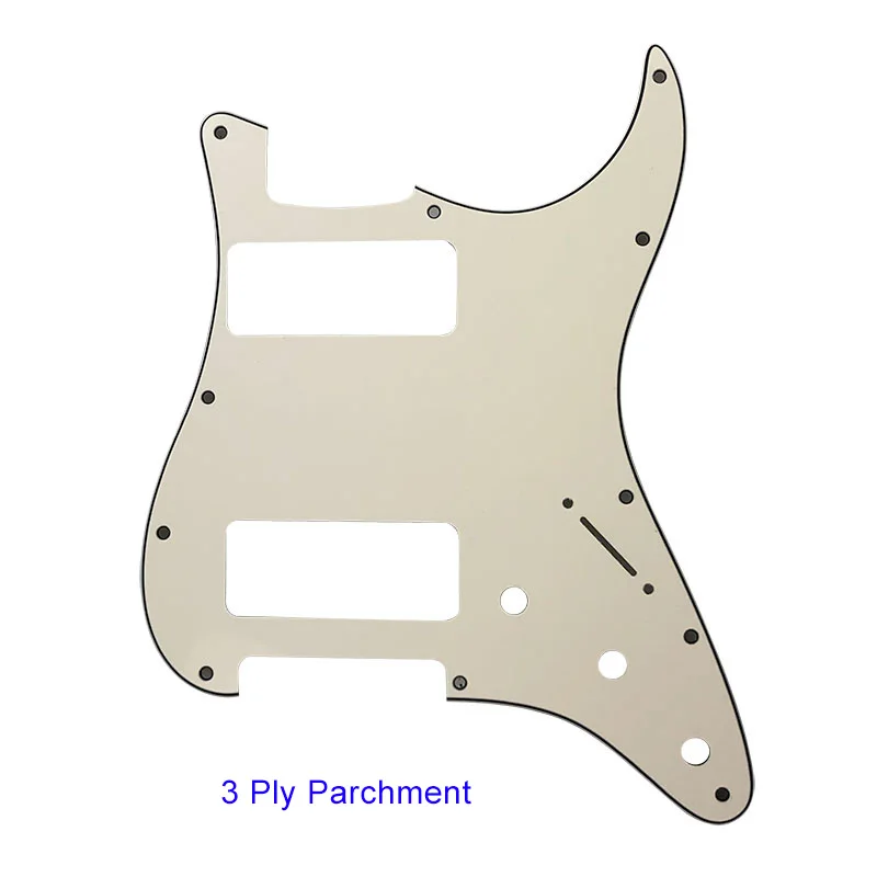 3Ply Parchment Pleroo отличное качество гитарные части 2 P90 гитара Stratocaster накладку для нас 11 винтовых отверстий Страт 2 P90 звукоснимателями - Цвет: 3Ply Parchment
