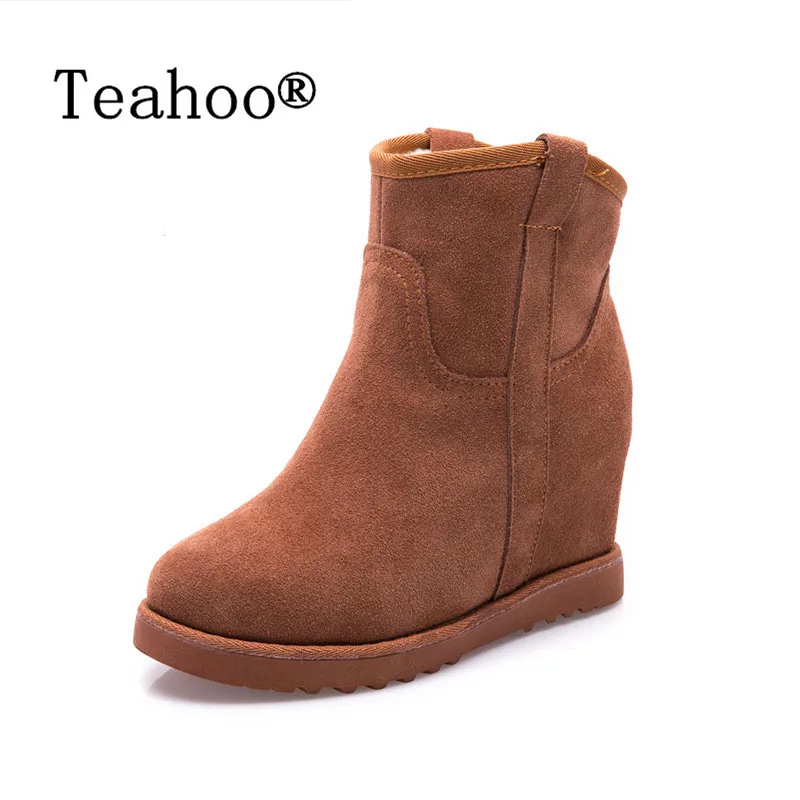 Женские ботинки из натуральной кожи на танкетке с дышащей шнуровкой сезон осень