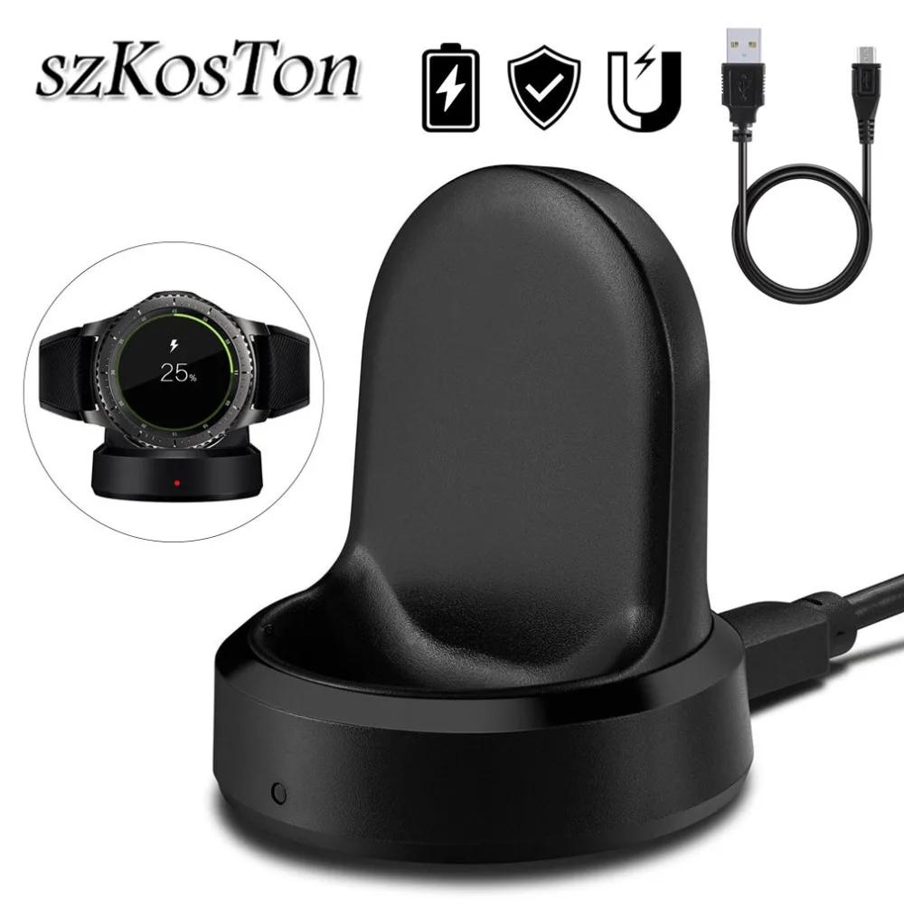 Wireless Fast Charger For Samsung Gear S3 Classic Frontier Charging Dock Station Holder S2 USB Cable | Мобильные телефоны и