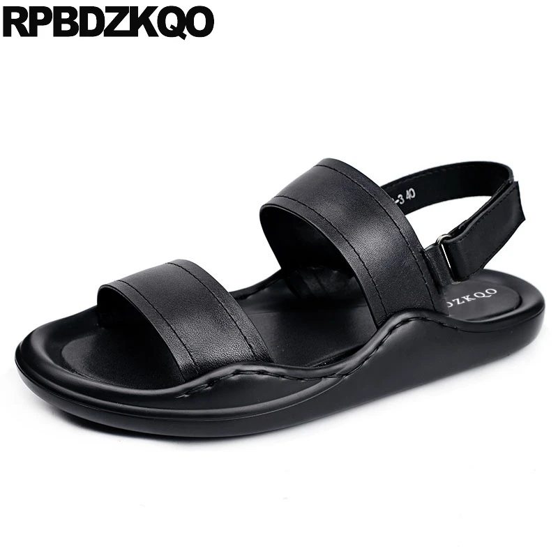Родной с открытым носком известный бренд Пляжные сандалии для мужчин кожа Летние