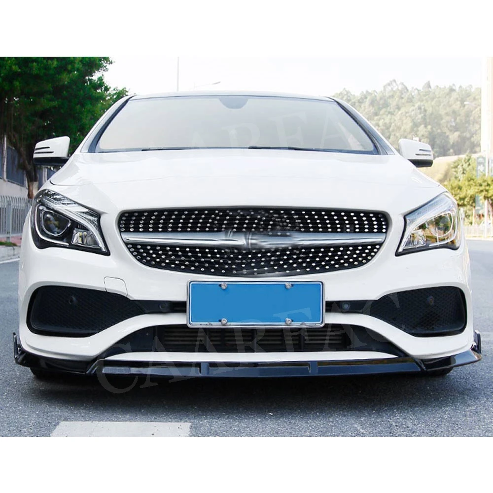 3 шт./компл. ABS черный спереди губ спойлер для Benz ClA класс W117 CLA200 CLA220 CLA260 CLA45 AMG бампера