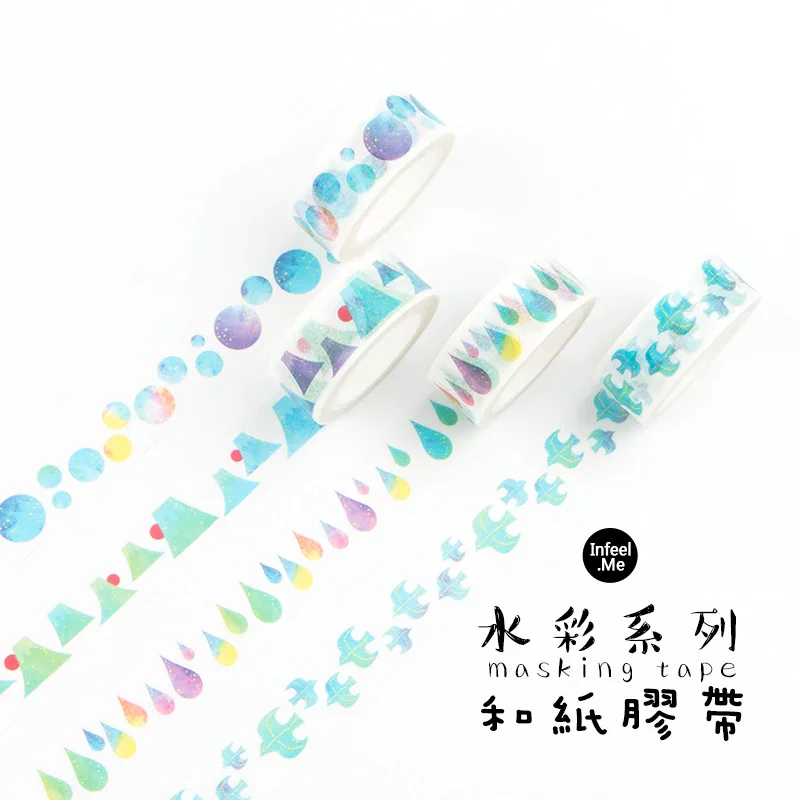 2019 (1 предмет) для девочек акварельных красок лента Washi партия клейкая разместил
