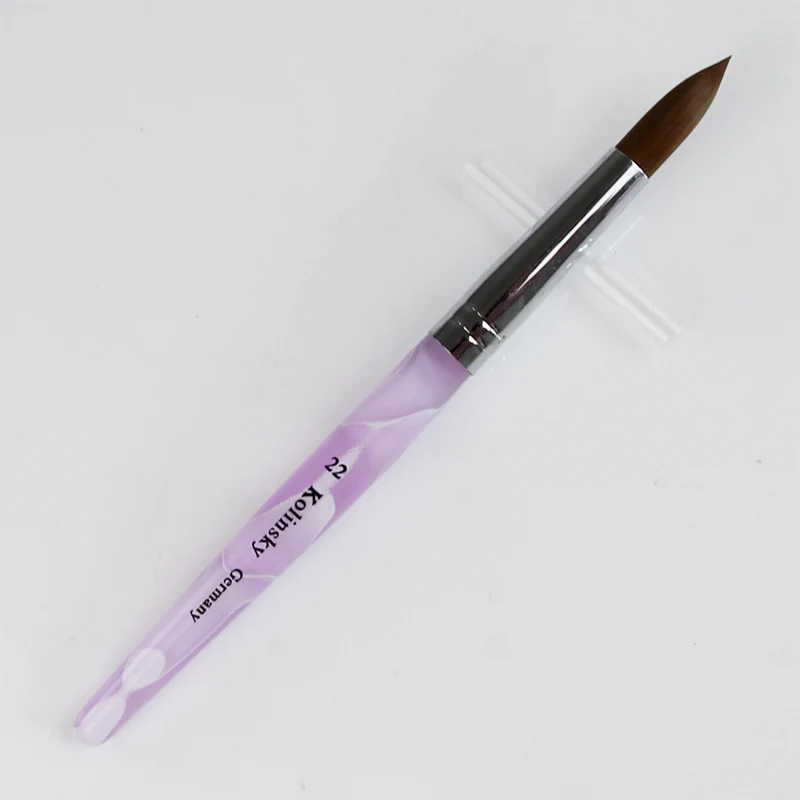 size 22 acrylic pen Кисть для ногтей искусство акрил ic Ongle колинский материал Pinceau Профессиональный пинцель акриловая пудра Ручка 3D Pennelli Unghie acryl Manicura - Цвет: size 22 acrylic pen