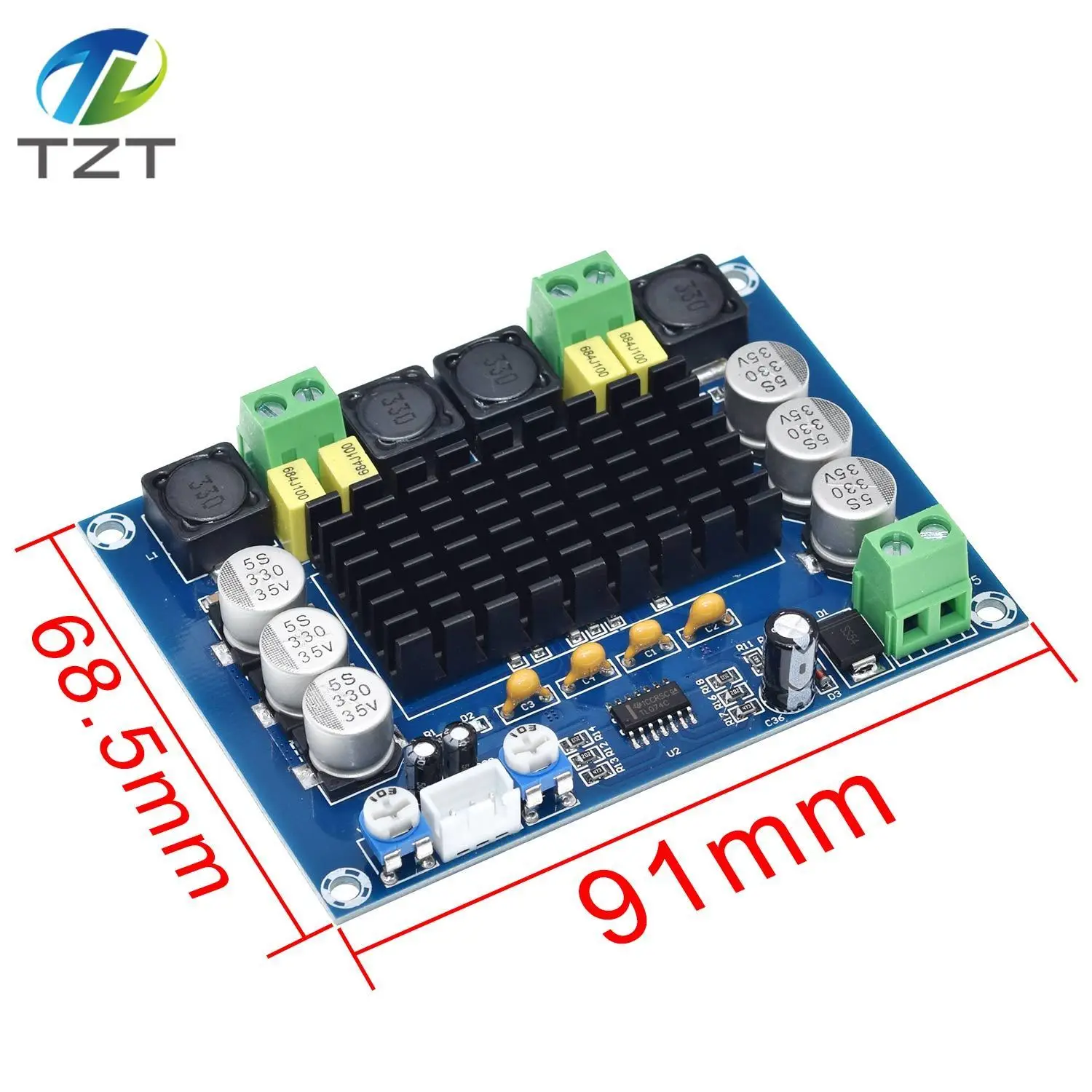 XH-M543 DC12-26V 2*120 Вт двухканальный стерео высокой мощности цифровой аудио усилитель мощности доска TPA3116D2 TPA3116 для Diy Kit