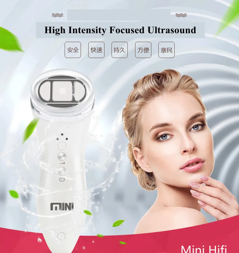 Новейшая Мини HIFU Радиолокационная линия V-shape против морщин Подтяжка кожи ультразвуковая машина для подтяжки лица для взрослых