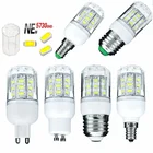 Светодиодная лампочка E27 E14 E12 E26 5730 SMD 110 В 220 В постоянного тока 12 В 24 в 27 светодиосветодиодный s 7 Вт, светодиодные лампочки-кукуруза, Рождественская люстра, светильник