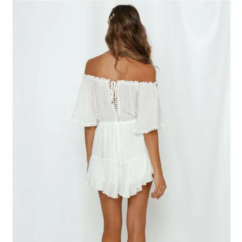 Женское боди с открытыми плечами Boho летние повседневные пляжные шорты сетчатми