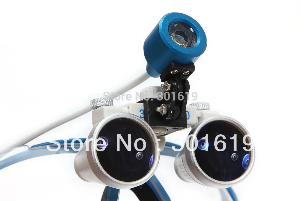 Brand New BLUE Dentist Dental Surgical Medical Binocular Loupes 3.5X 420mm Optical Glass Loupe + LED Head Light Lamp | Инструменты