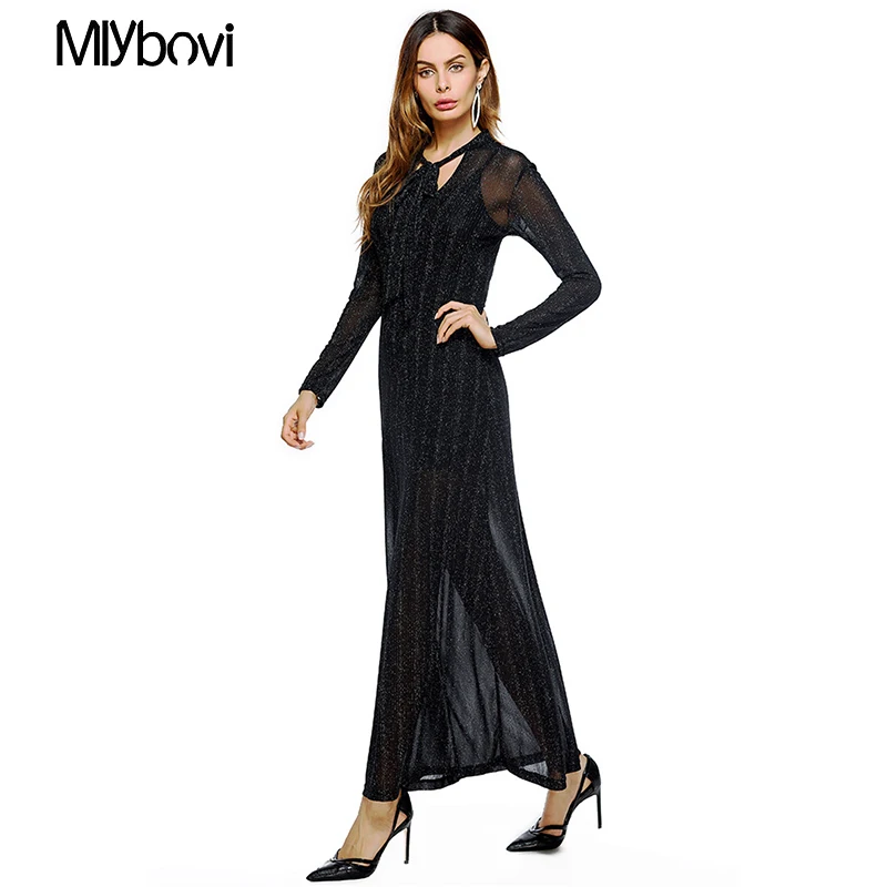 Women Red Winter Dress Solid Elegant Female Bow Office Lady Party Dresses Evening Vestidos 2018 Autumn | Женская одежда