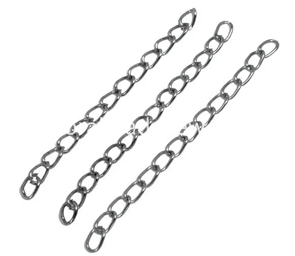 hot- 100 Silver Tone Extension Chains/Tail Extender 50x3mm (B07194) | Украшения и аксессуары