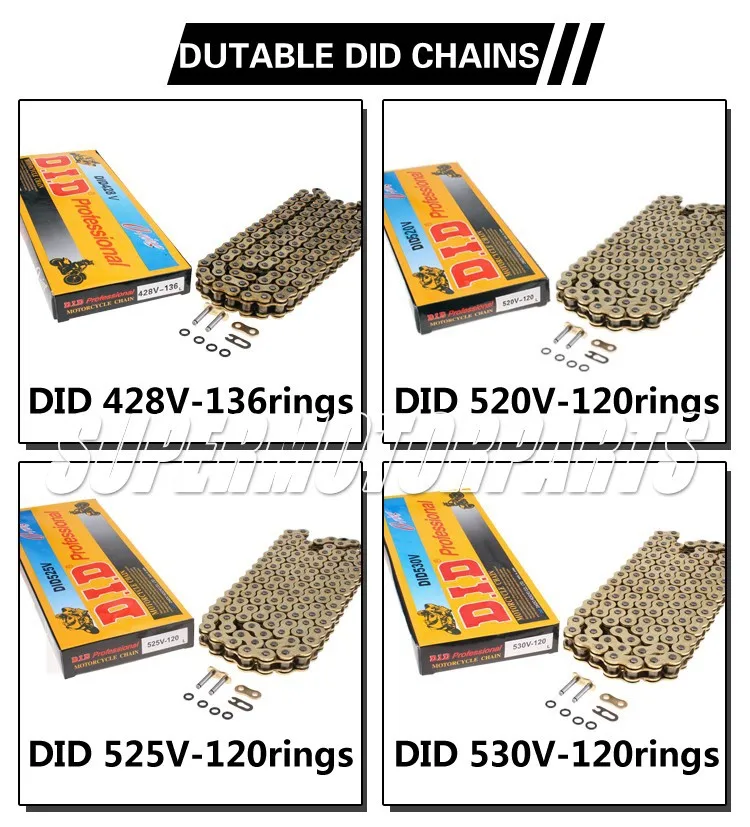Aftermarket 520 уплотнительное кольцо цепь 120 звено для Dirt Bike ATV Quad MX Мотокросс Enduro Supermoto Motard Racing внедорожный мотоцикл