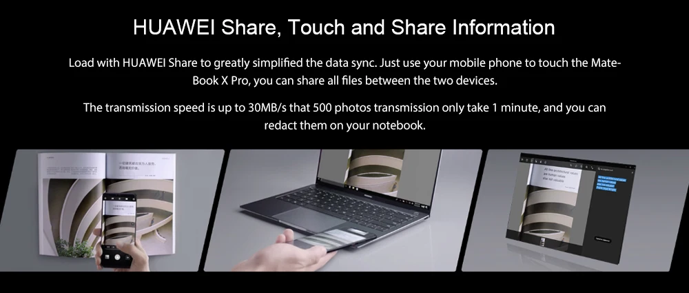 Ноутбук HUAWEI MateBook X Pro, 13,9 дюймов, Windows 10, Intel Core i5-8265u, 8 Гб ОЗУ, 512 Гб SSD, идентификация отпечатков пальцев, ноутбук