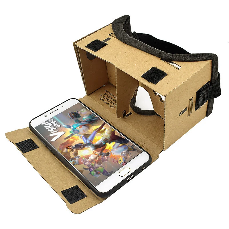 Очки виртуальной реальности Google картонные очки 3D VR Box фильмы для iPhone X 6 7