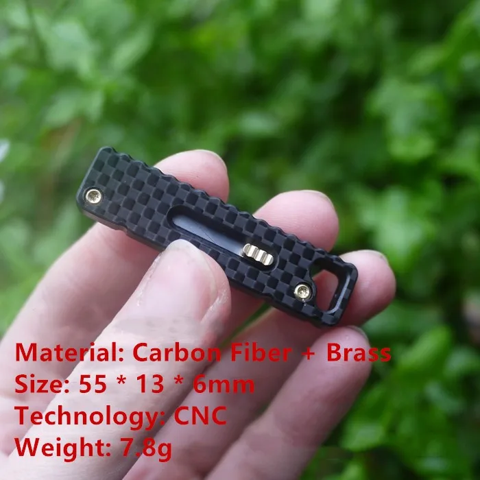 Версия из углеродного волокна EDC нож для ключей универсальный бумажный коробки