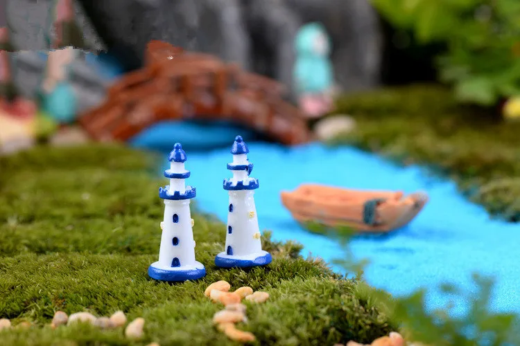 2 шт./лот Декор фигурки маяка металлический ремесленный световой маяк сигнальный