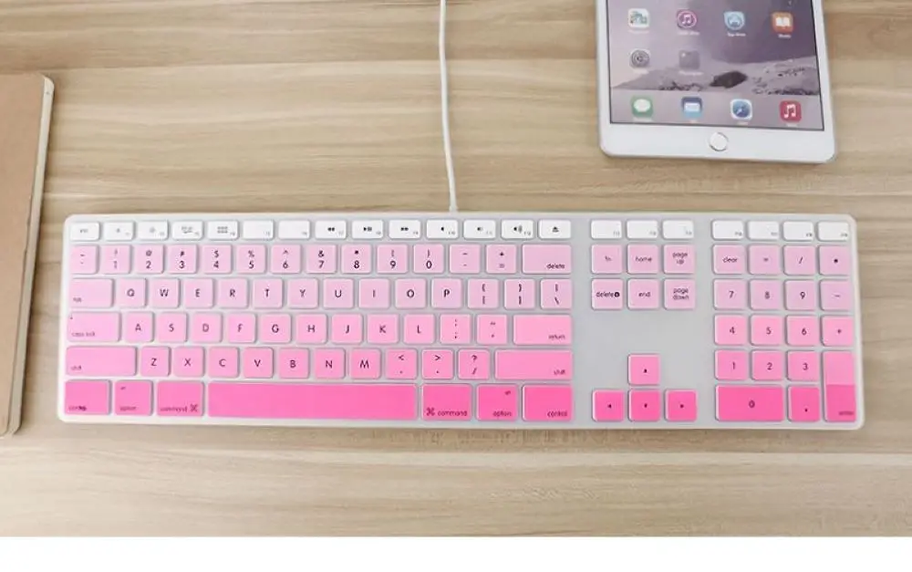 Для Apple iMac настольный протектор Flim красочная силиконовая крышка клавиатуры с цифровой клавиатурой для Apple iMac G5/G6 A1243