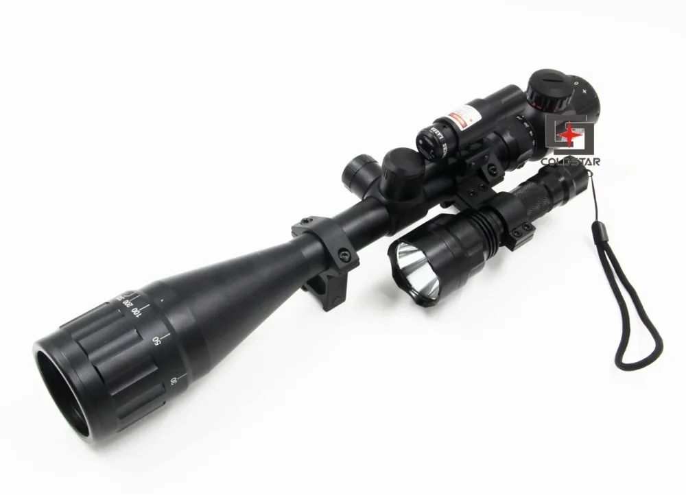 

Охотничий светодиодный фонарь 6-24x50AOE xw/ Laser & CREE T6, 5 режимов, C8