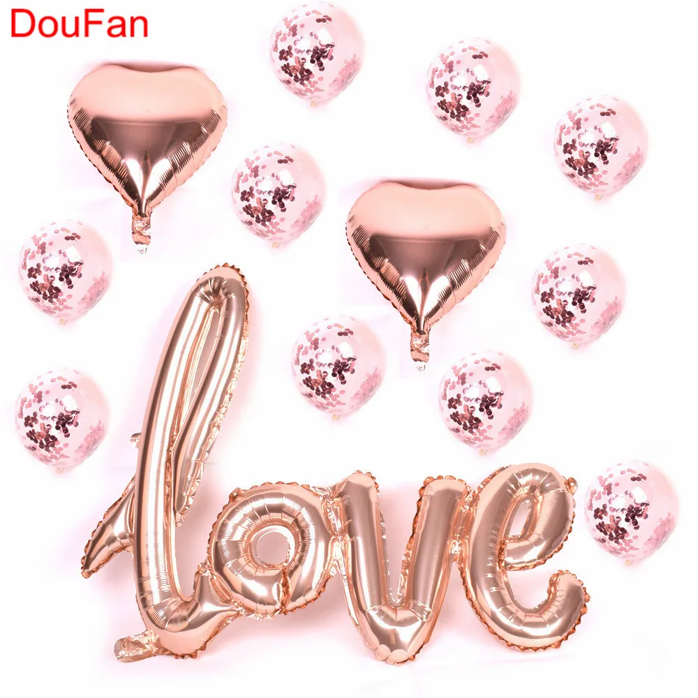 

DouFan 10pcs 12inch Clear Confetti Balloon Latex Confetti Ballon Happy Birthday Balloons Wedding Decoration Event Party Supplies