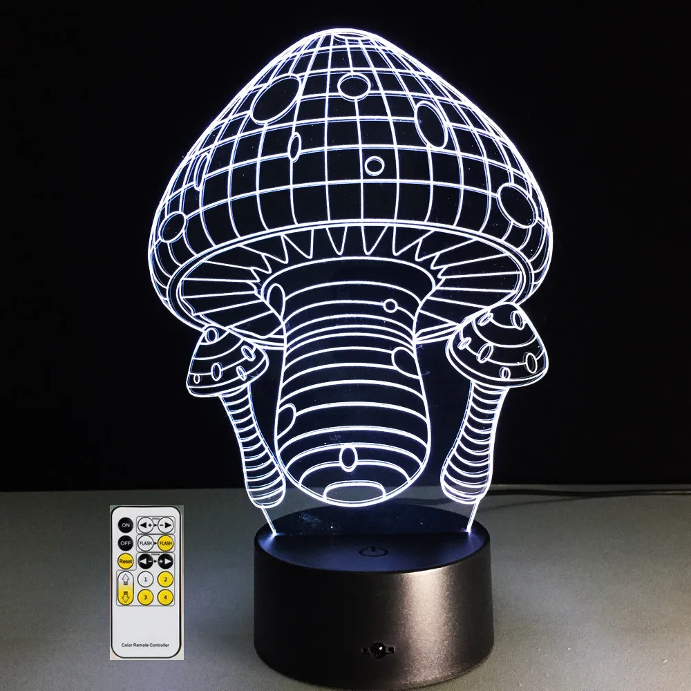 

Cute Mushroom Night Light Lamp 3D LED Lamp 7 Colorful Table Lamp For Kids Christmas Gifts for Girls