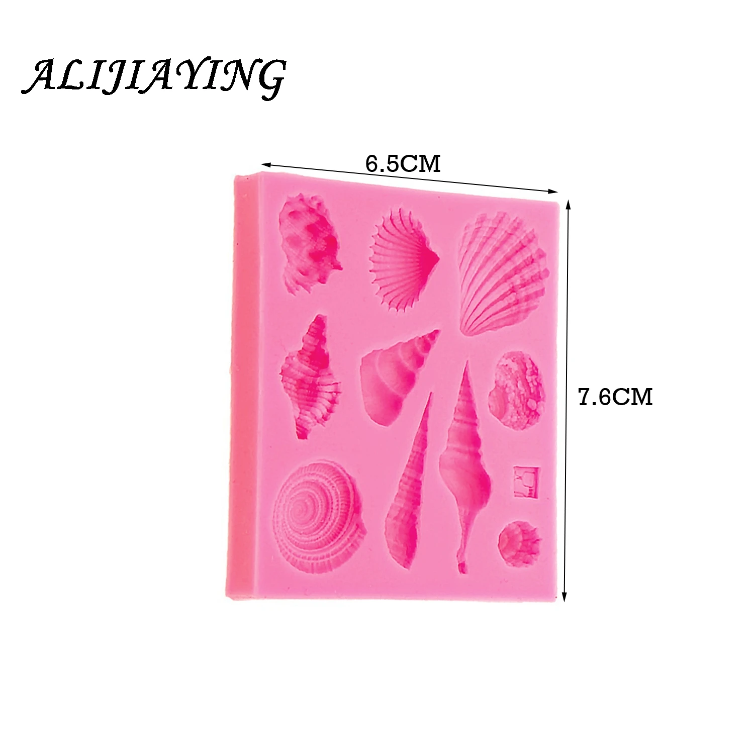 1Pcs DIY Lovely Shell Starfish Conch Sea Silicone Mold Fondant Cake Decorating Tools Soap Mold Cake Chocolate D0542 images - 6