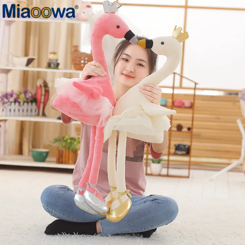 1 шт. мягкая игрушка в виде лебедя фламинго 35 см | Игрушки и хобби