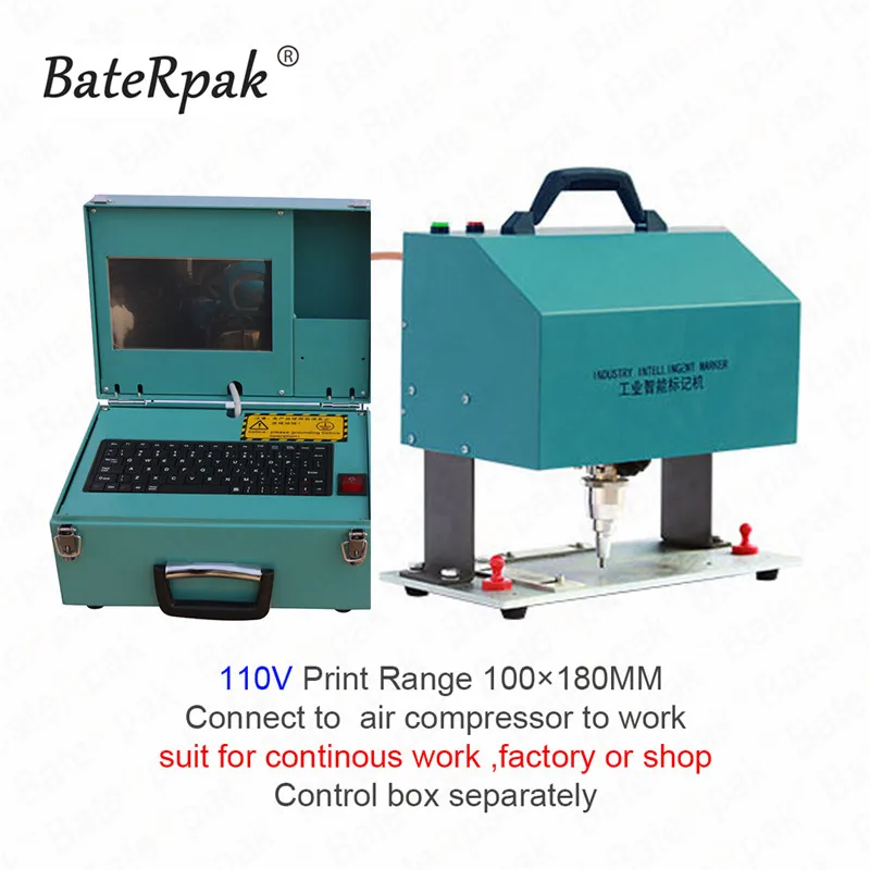 Computer contro 110V 100x180 мм интегрированная настольная маркировочная машина, BateRpak портативная промышленная теговая машина, металлическая гравировальная машина - Цвет: Computer contro 110V