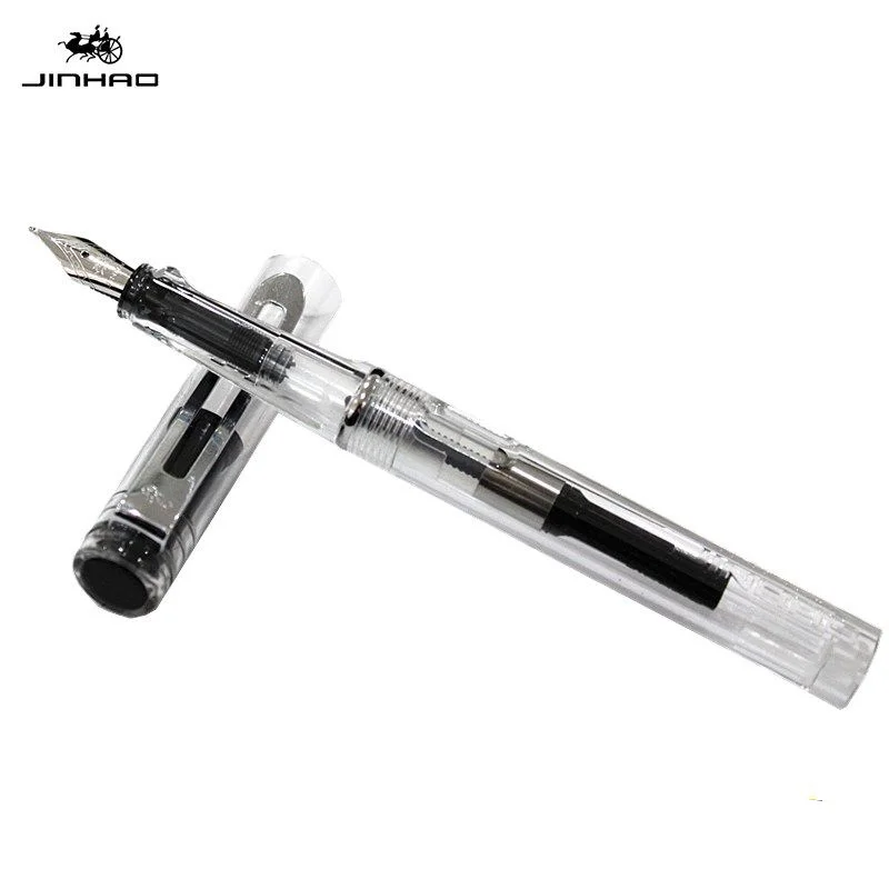 5 шт./компл. Jinhao 599A 5 различных Цвета перьевая ручка с 0,5 мм СИБ Модные прозрачные чернила ручки для написания школы поставки