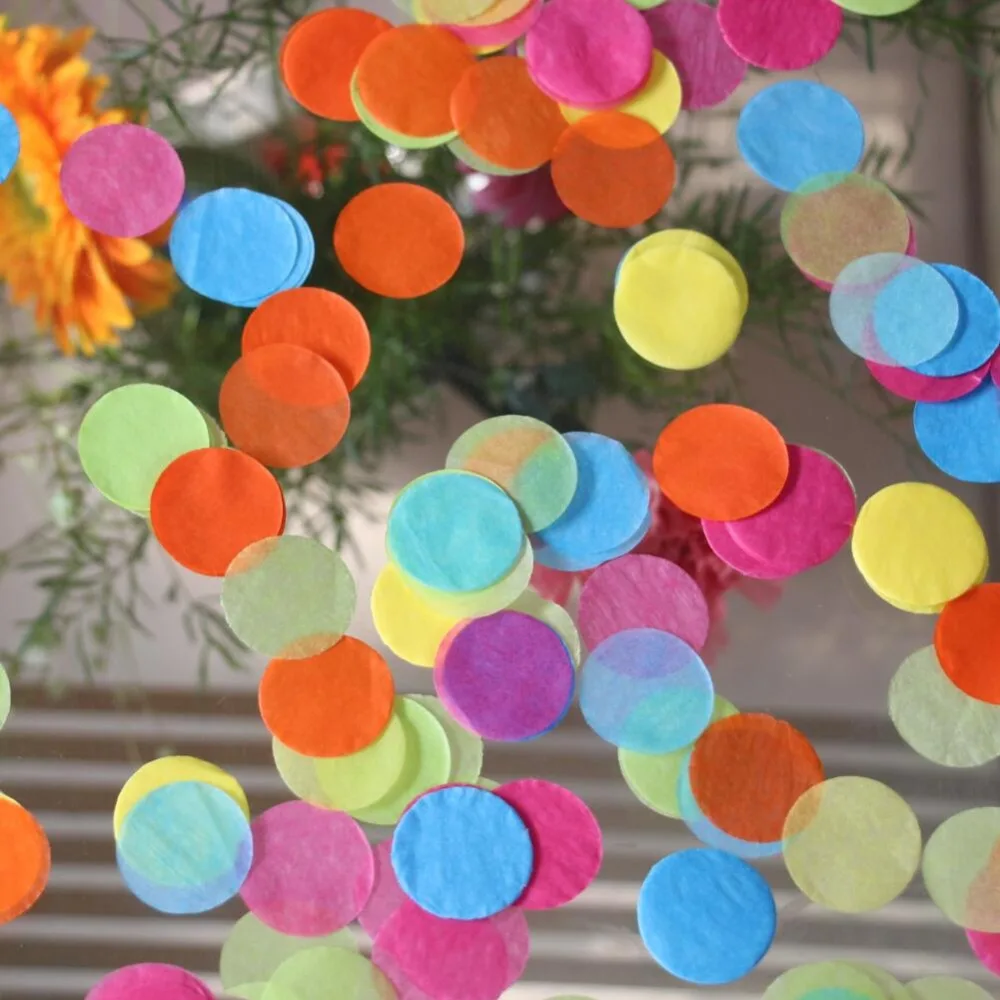 (5000 шт./упак.) многоцветная бумага для папиросной вечеринки с круглым вырезом
